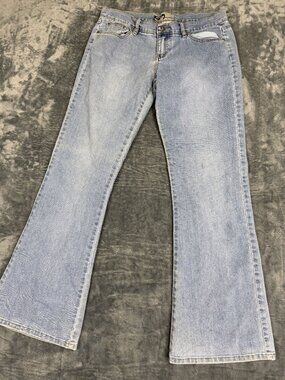VTG Roxy Womens Light Wash Bootcut Jeans Size 9 Cotton Blend